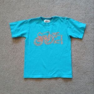 Keith Hearing Kids Turquoise Bike Graphic T-Shirt
